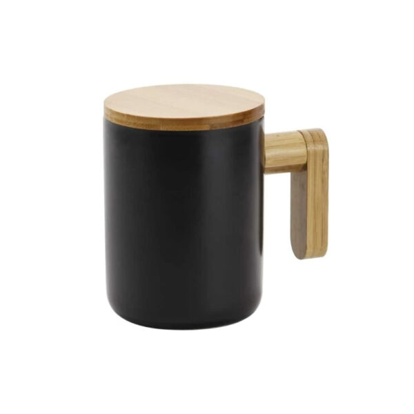 Black ceramic coffee mug
