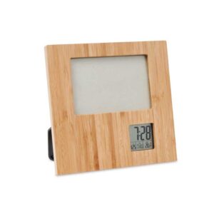Bamboo Photo Frame with Digital Clock