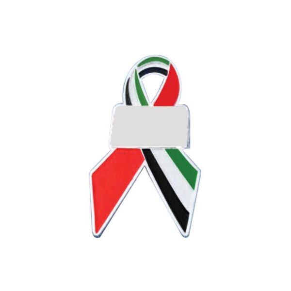 UAE Flag Ribbon Metal Badges