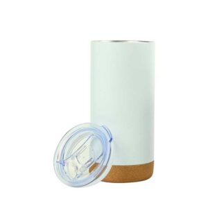 Travel Tumbler with Cork Base 450ml Stainless Steel