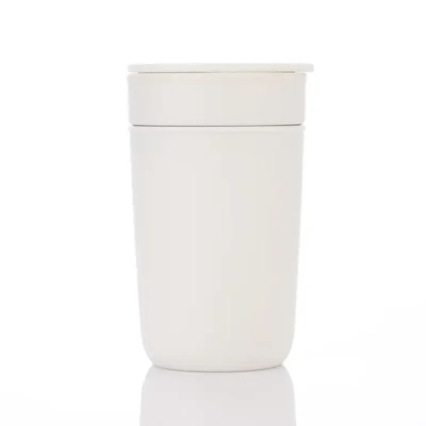 Premium Ceramic Tumbler With Recycled Protective Sleeve - White - Image 4