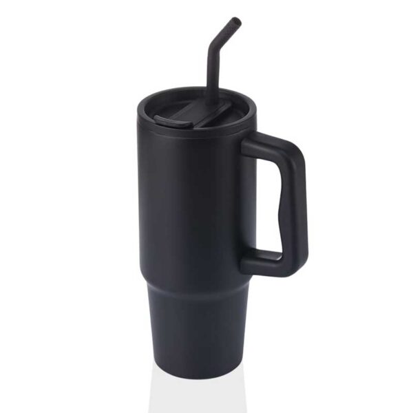 Recycled-Stainless-Steel-Tumbler-with-Reusable-Straw---Black