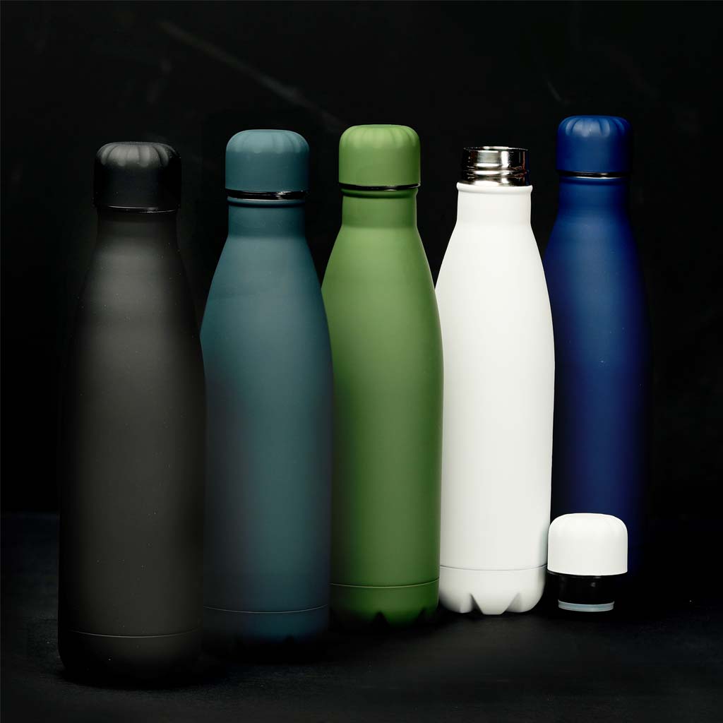 Soft Touch Insulated Water Bottle - White - Image 4