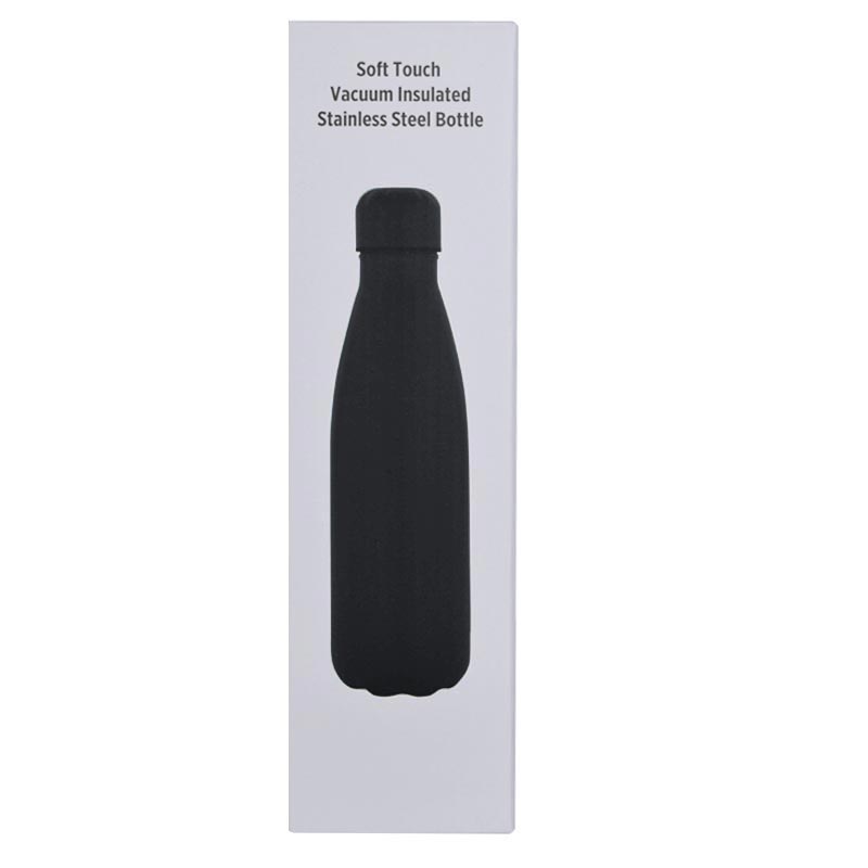 Soft Touch Insulated Water Bottle - Black - Image 3