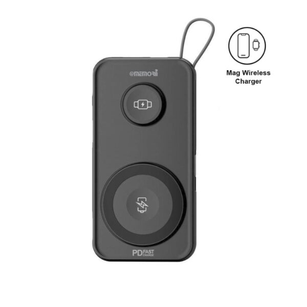 10,000mAh Universal Wireless Powerbank with inbuilt cables
