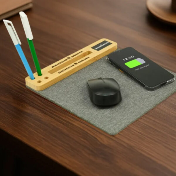 Multi-Function Mousepad, 15W Fast Wireless Charger & LED Logo - Image 2