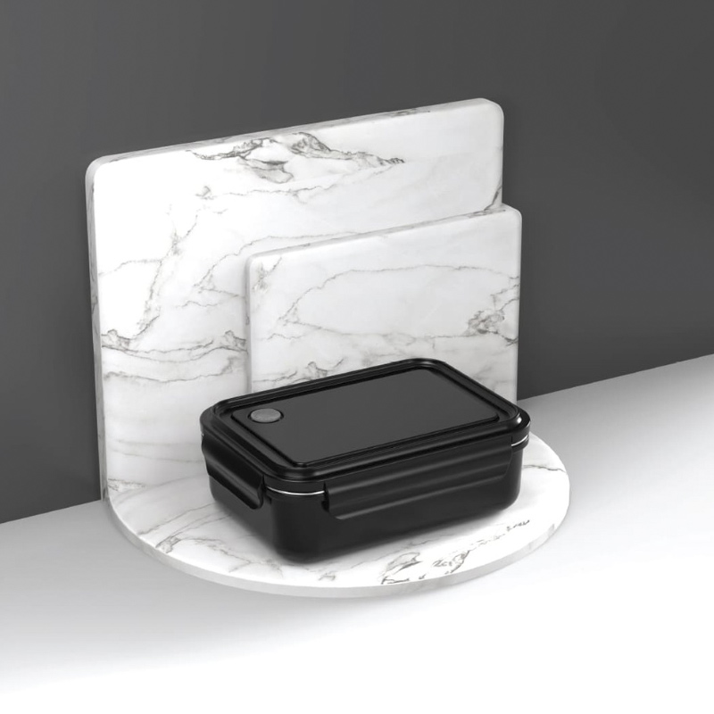 Stainless Steel Lunch Box - 800ml - Black - Image 5