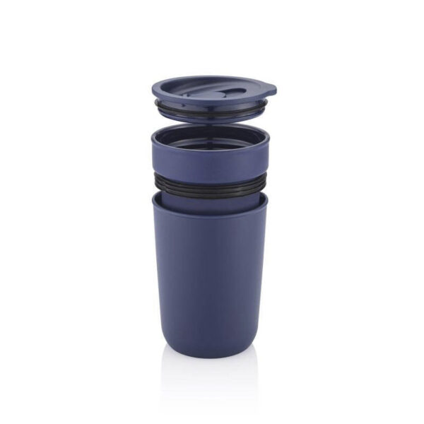 Premium Ceramic Tumbler With Recycled Protective Sleeve - Blue - Image 2