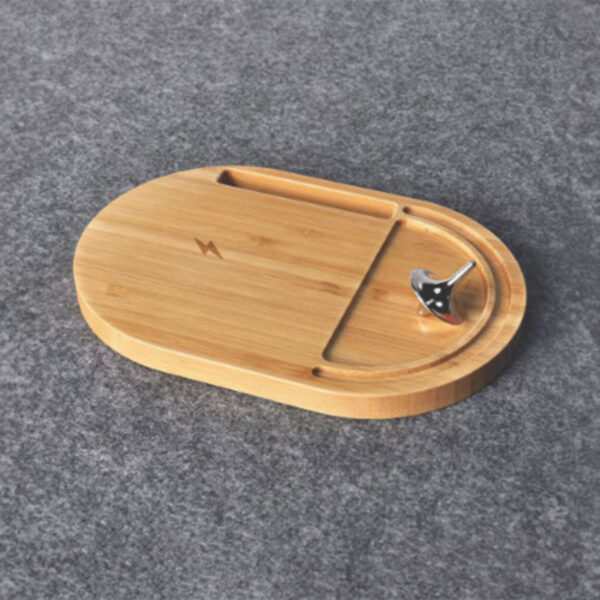 ANTI-STRESS WIRELESS – Bamboo Wireless Desktop Spinner with 15W Charging Capability - Image 4