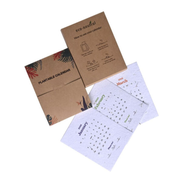 Plantable Calendar with 12 Sheets Seed Paper - Image 2