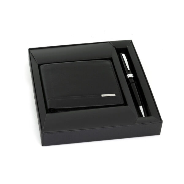 SLIM WALLET - BLACK + BAILEY LUXUARY PEN- BLACK - Image 4
