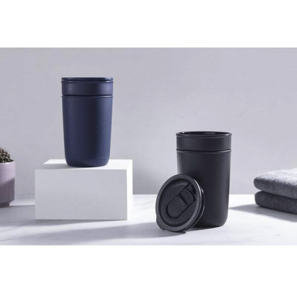 Premium Ceramic Tumbler With Recycled Protective Sleeve - Blue - Image 4