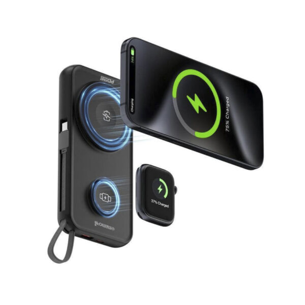 10,000mAh Universal Wireless Powerbank with inbuilt cables - Image 4