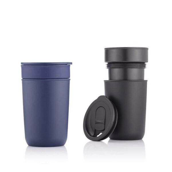 Premium Ceramic Tumbler With Recycled Protective Sleeve - Blue - Image 3