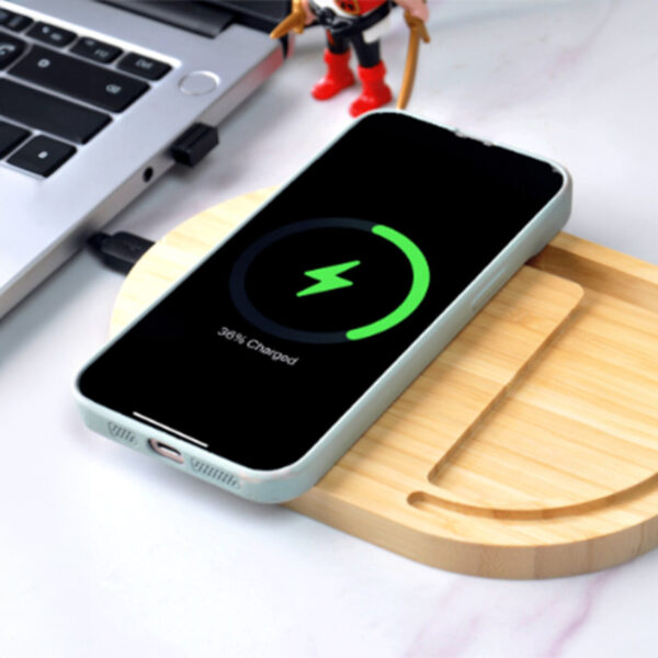 ANTI-STRESS WIRELESS – Bamboo Wireless Desktop Spinner with 15W Charging Capability - Image 5