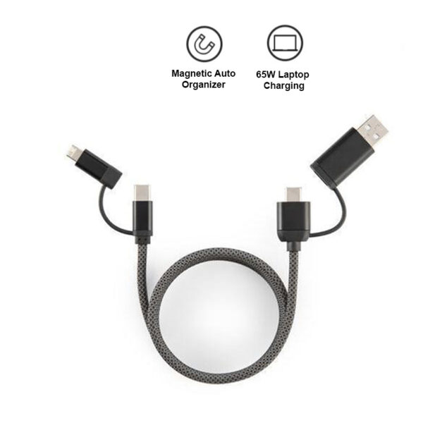 65W Recycled Magnetic 4-in-1 Multi-Cable