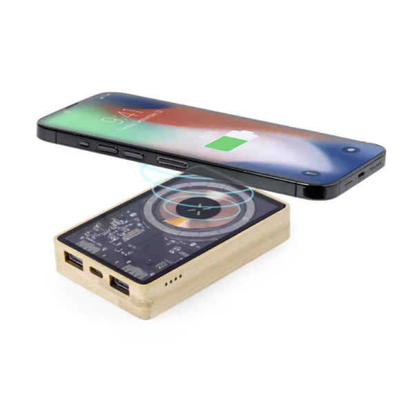 MagSafe wireless power bank 15W Bamboo - Image 2