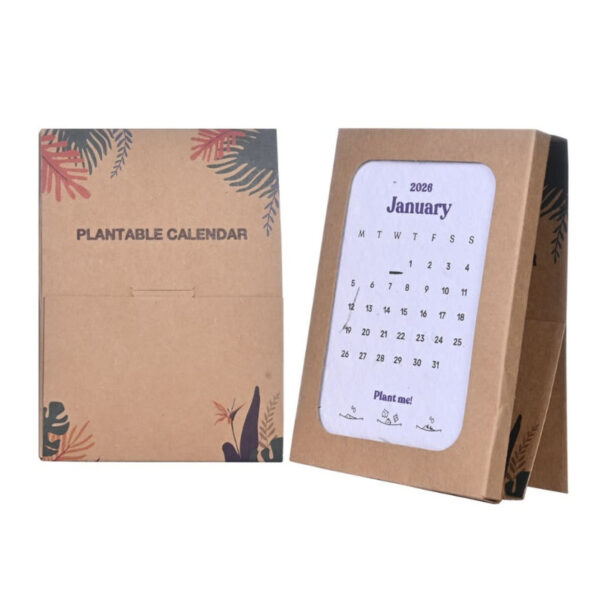 Plantable Calendar with 12 Sheets Seed Paper