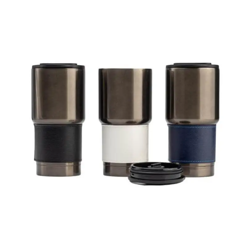 Insulated Tumbler with Grip Sleeve 530ml - Black - Image 4