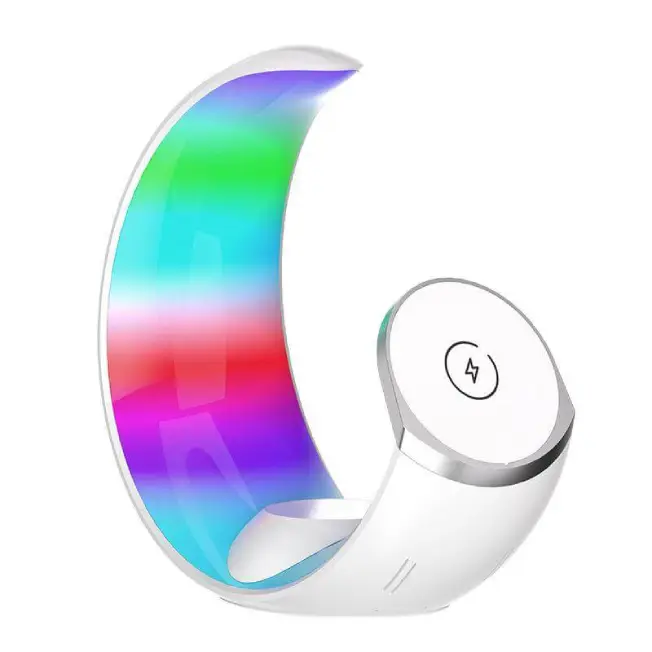 Giftoloy 3-in-1 Wireless Charger with Night Light - White - Image 5