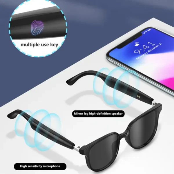 Smart Sunglasses with AI Chat, Voice Assistant, Translation & Bluetooth Call Functionality - Image 4