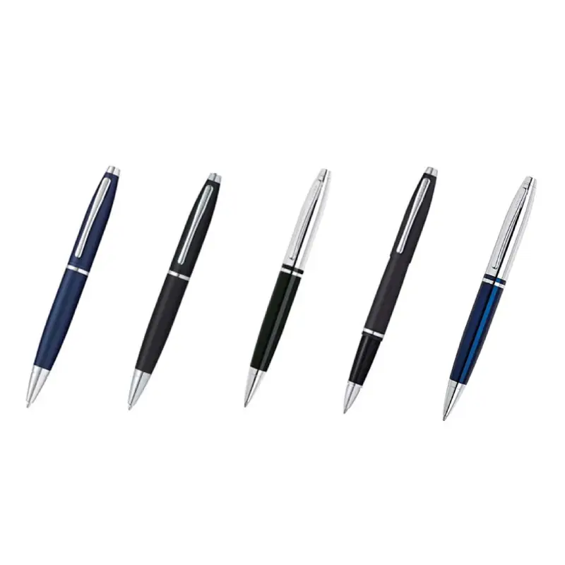 Ballpoint Pen Chrome/Blue Lacquer with Polished Chrome Appointments - Image 5