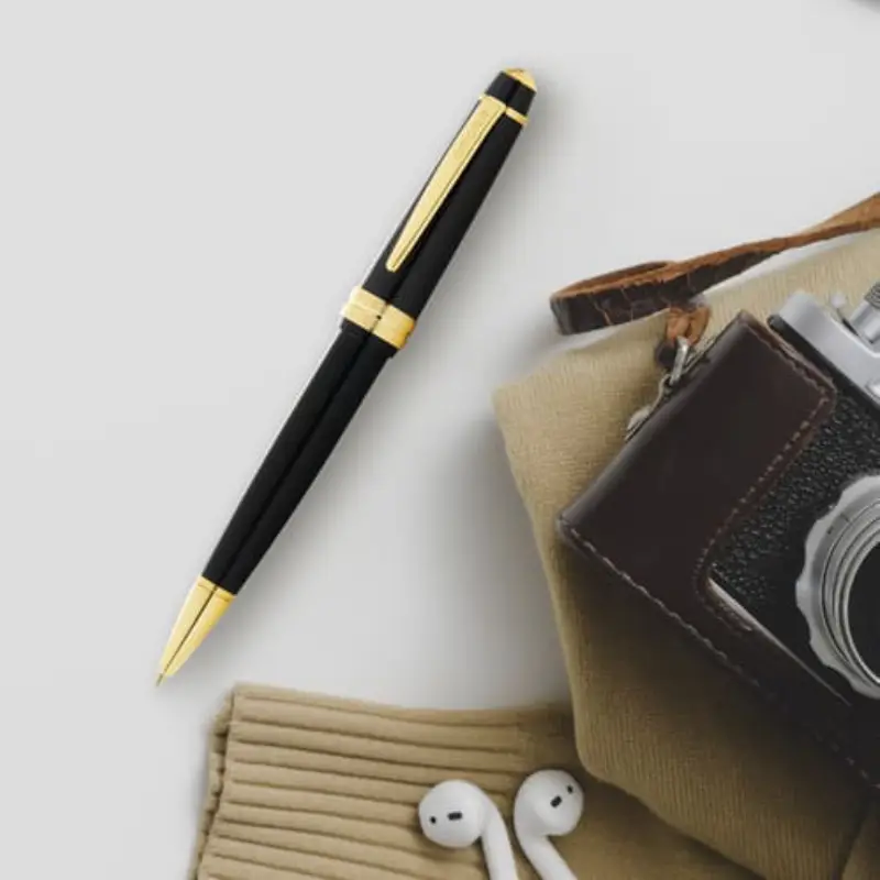 Gold Tone Ballpoint Pen (Blue Ink) - Image 6