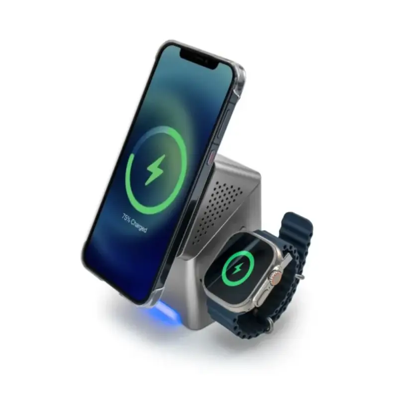 3-in-1, One Touch Rotate Wireless Charging Station 15W Fast Charging - Image 3