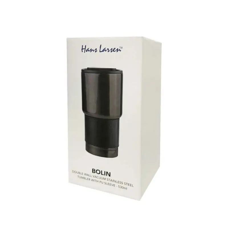 Insulated Tumbler with Grip Sleeve 530ml - Black - Image 5