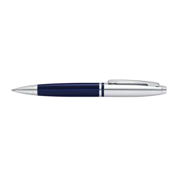 Ballpoint Pen Chrome/Blue Lacquer with Polished Chrome Appointments - Image 3