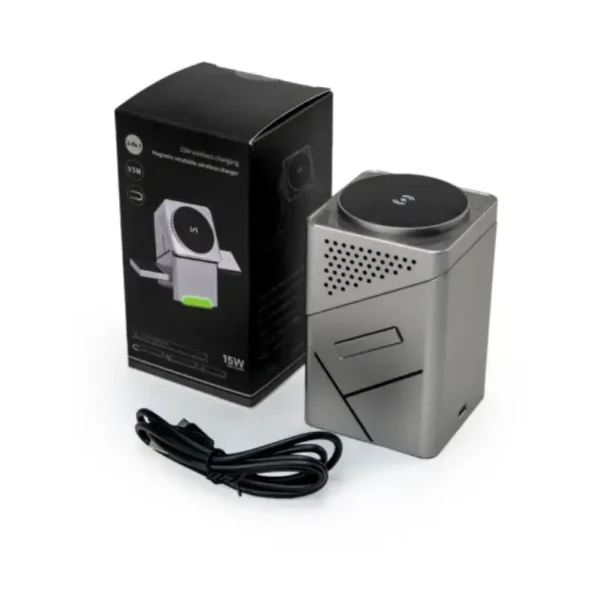 3-in-1, One Touch Rotate Wireless Charging Station 15W Fast Charging - Image 6