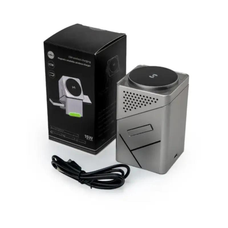 3-in-1, One Touch Rotate Wireless Charging Station 15W Fast Charging - Image 6