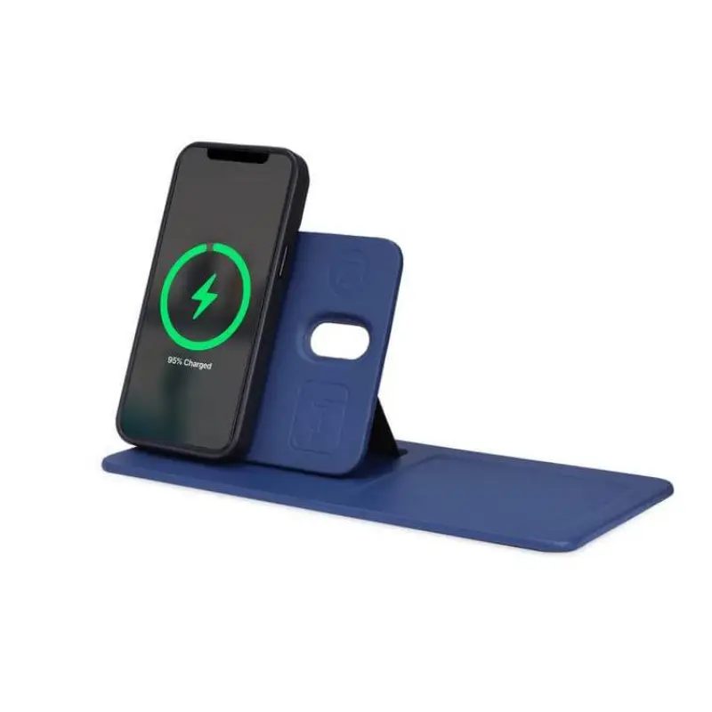 3-in-1 Magnetic Wireless Charger Desk Tray - Navy - Image 3