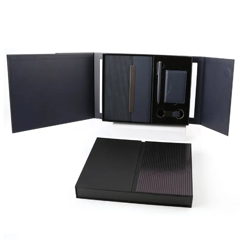 BUSINESS SET – Premium 5-Piece Professional Gift Set with PU Notebook, Metal Pen, Card Holder & Keychain in Elegant Box - Image 7
