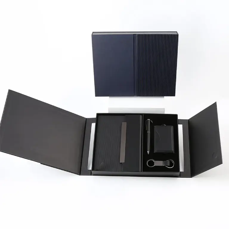 BUSINESS SET – Premium 5-Piece Professional Gift Set with PU Notebook, Metal Pen, Card Holder & Keychain in Elegant Box - Image 6