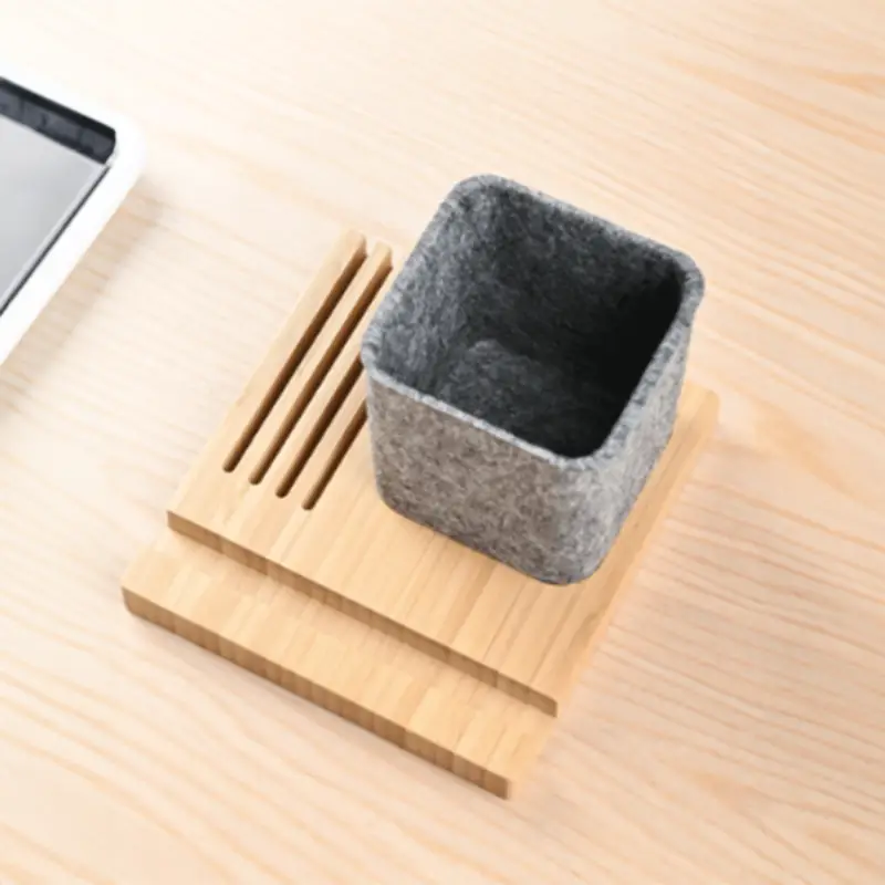 Eco-Friendly Pen Holder with Card Slots & Phone Stand - Image 2