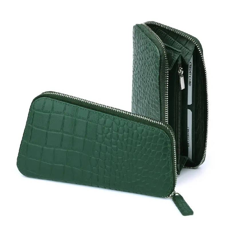 Ladies Wallet Orva green Croco