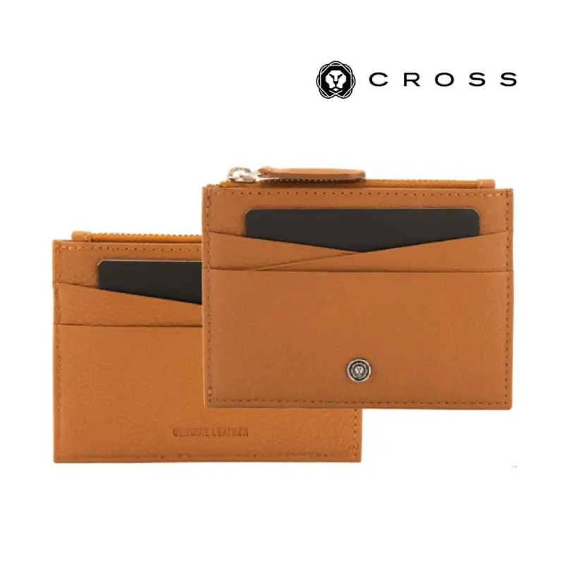 Leather 6CC Zip Card Holder