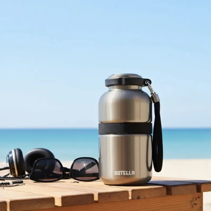 420ml Double-Wall Stainless Steel Flask with Vacuum Insulation & Leak-Proof Silicone Seal - Image 4