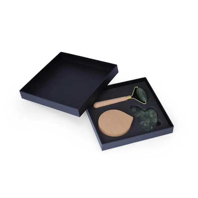Set of Jade Face Roller, Guasha and Mirror - Image 2