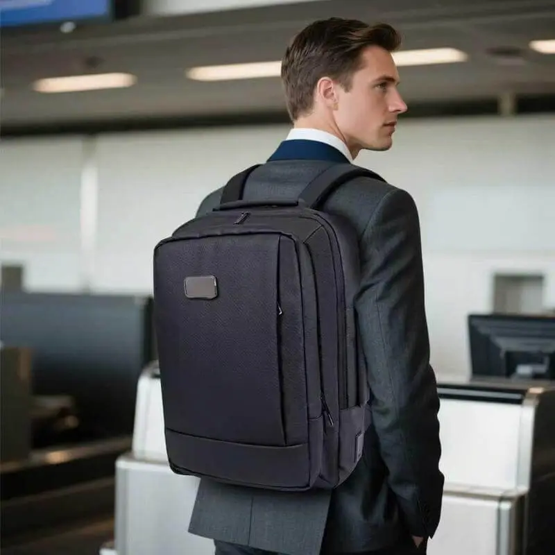 Expandable 17" Business Backpack - Black - Image 3