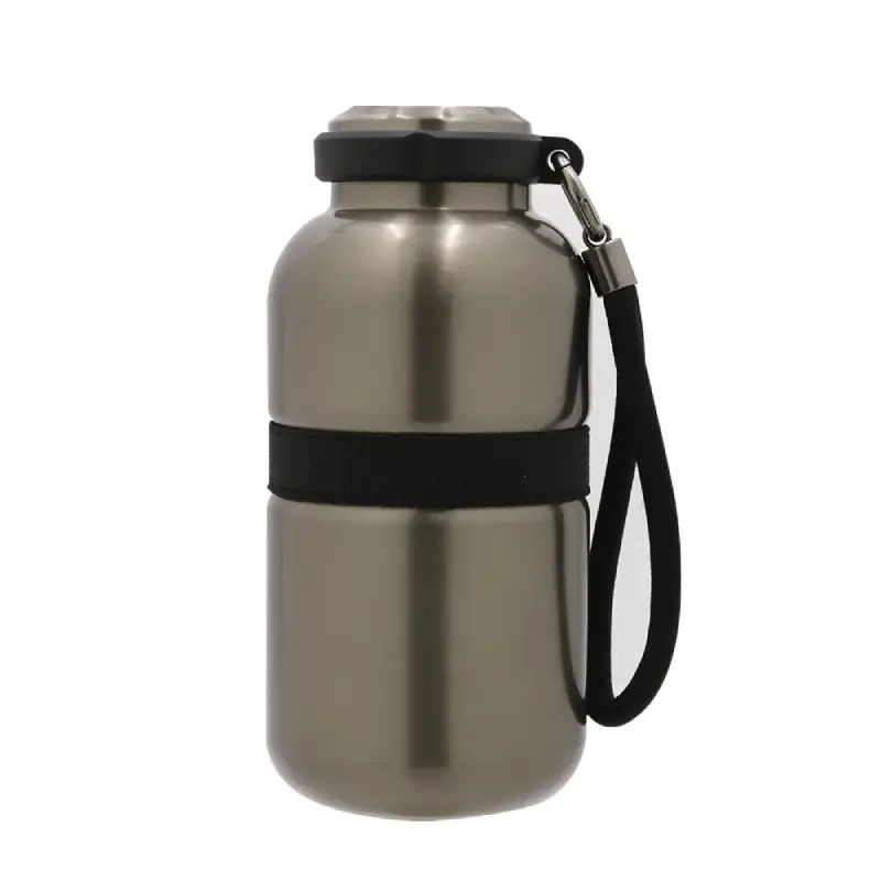 420ml Double-Wall Stainless Steel Flask with Vacuum Insulation & Leak-Proof Silicone Seal