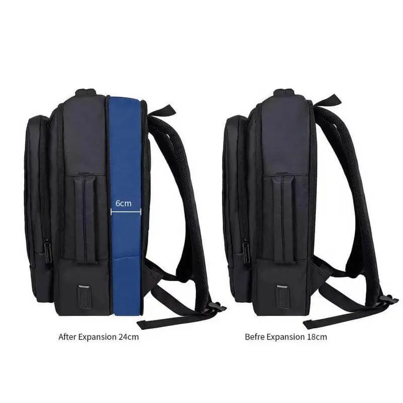 Expandable 17" Business Backpack - Black - Image 4
