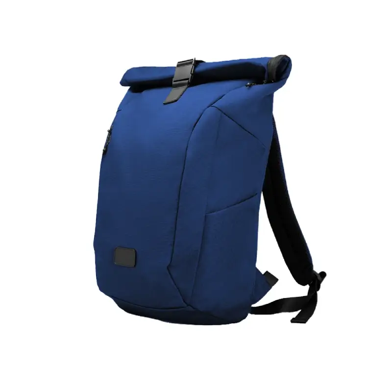 Recycled Ocean Plastic Roll-Up Backpack with Padded Laptop Compartment & Minimalist Design - Image 2