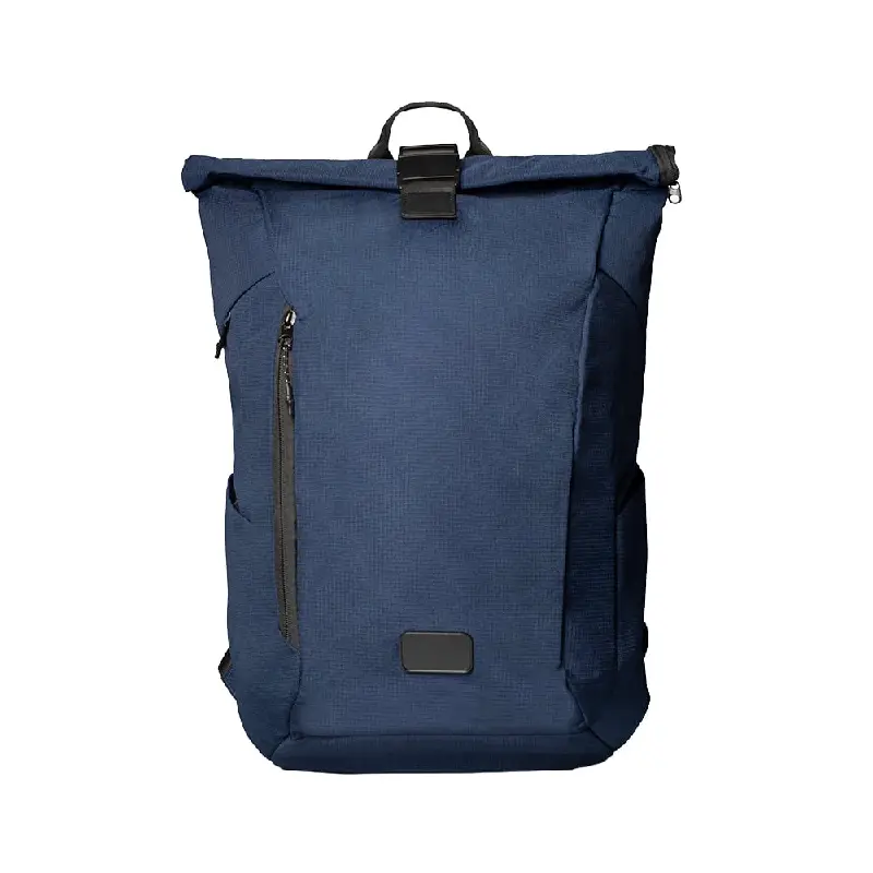 Recycled Ocean Plastic Roll-Up Backpack with Padded Laptop Compartment & Minimalist Design - Image 5
