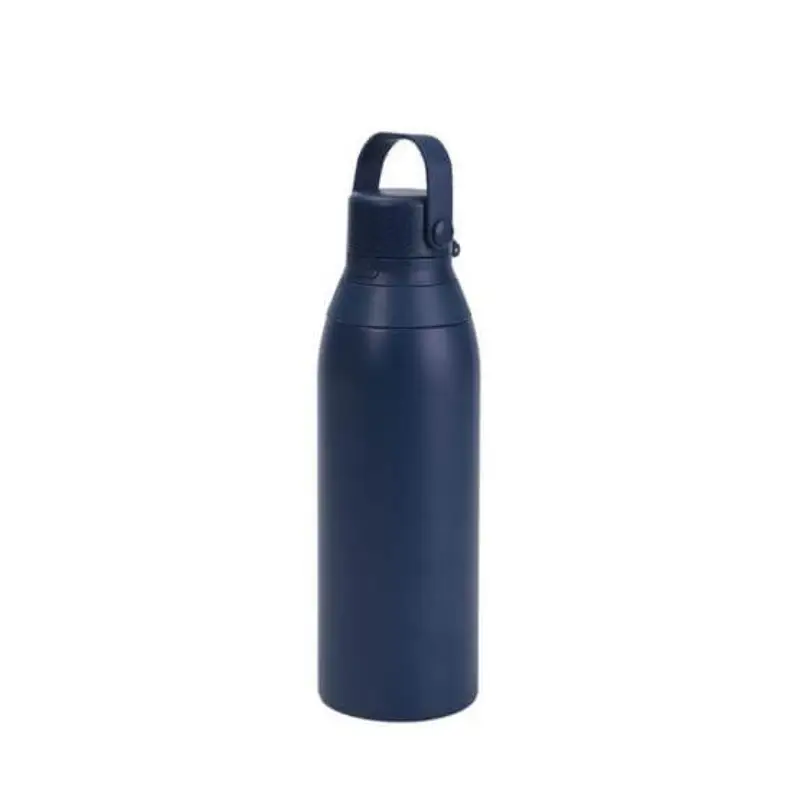 Double Wall Stainless Steel Vacuum Bottle - 750ml - Navy - Image 5