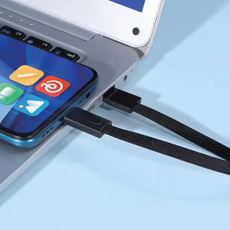 Compact Zinc Alloy USB-C to USB-C Cable with 60W Fast Charging, Data Transfer & Stylish Keychain Design - Image 6