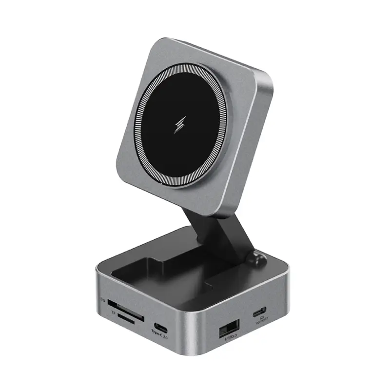 Charging Station with MagSafe Wireless & 100W Type-C Power,Gunmetal 10-in-1 High-Capacity - Image 3