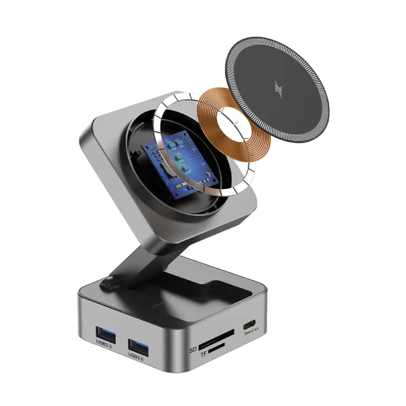 Charging Station with MagSafe Wireless & 100W Type-C Power,Gunmetal 10-in-1 High-Capacity - Image 4