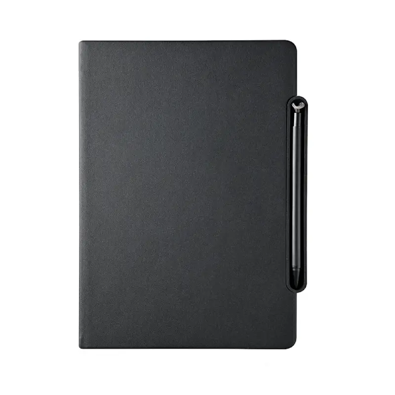 A5 Recycled PU Notebook with 96 Sheets, Built-in Phone Stand & Ruler - Image 4